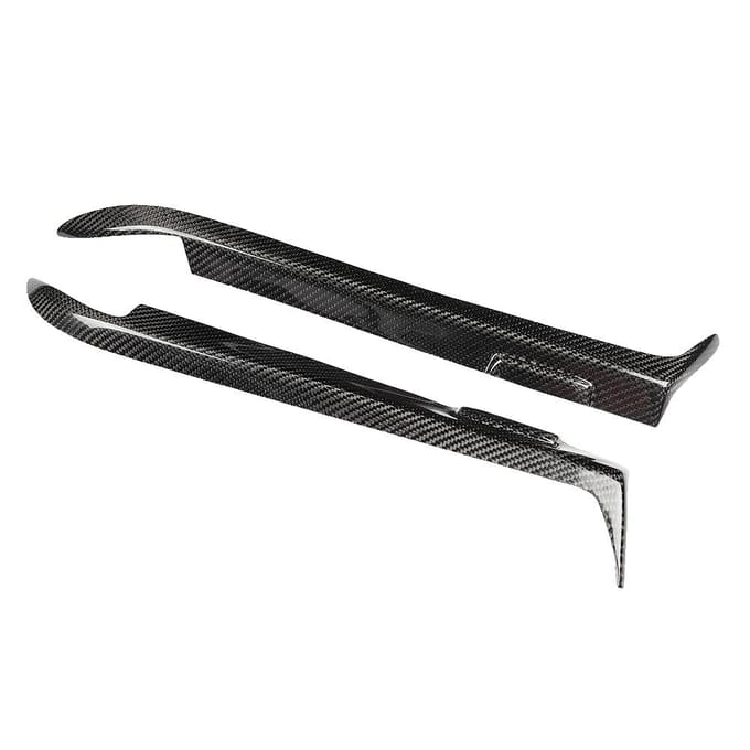 Paar Koplamp Wenkbrauw Koolstofvezel Cover Trim Sticker Past op E36 9298 black
