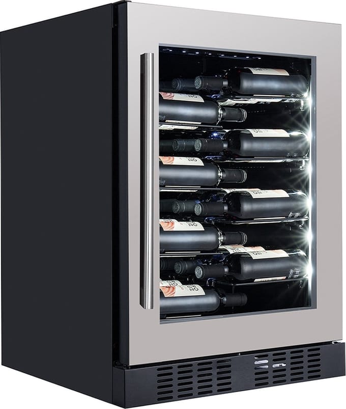 Temptech Copenhagen Wijnkoelkast - CPROX60SX - 1 Zone - 40 flessen - label view - slechts 38 dBa