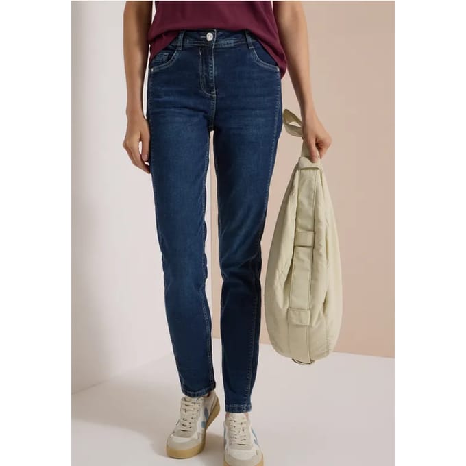 Jeans met High Waist en Slim Leg in Slim Fit