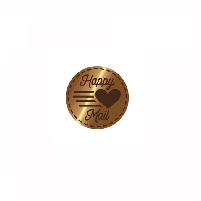 Waxzegel stempel Happy mail 2