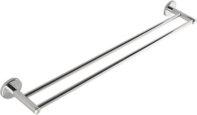 Aqualine Samba Dubbele handdoekhouder 60cm, chroom