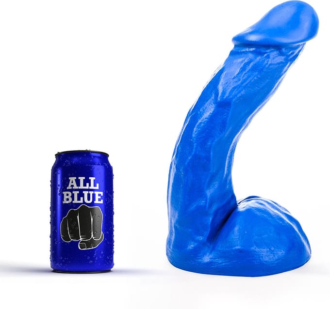All Blue Klassieke Dildo 23 x 5 cm - blauw