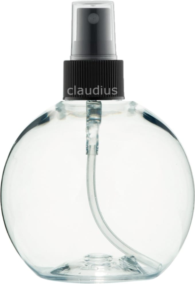 Lege Plastic Bol 250 ml transparant - met zwarte verstuiverdop - set van 10 stuks - leeg - navulbaar