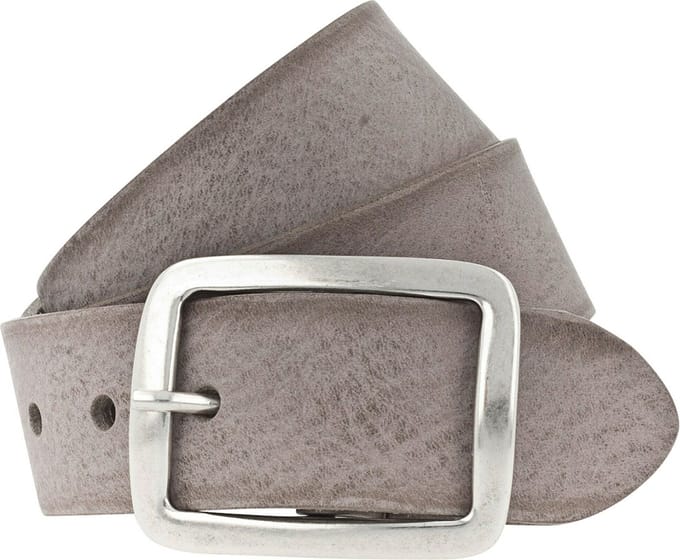 Vanzetti Leren Riem Genuine Beauty 40mm Full Leather Belt W105 Mouse Gray Grijs