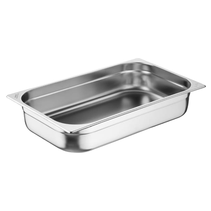 Nisbets Essentials RVS Gastronorm Bak 1/1 100mm (3 stuks)