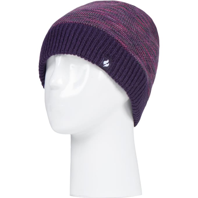 Heat Holders - Thermische gebreide damesmuts voor de winter - Paars