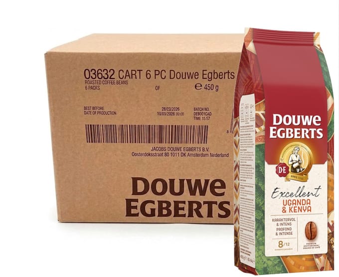 Douwe Egberts Excellent Uganda & Kenya - Multipack - Koffiebonen - 2700g (6x450g)