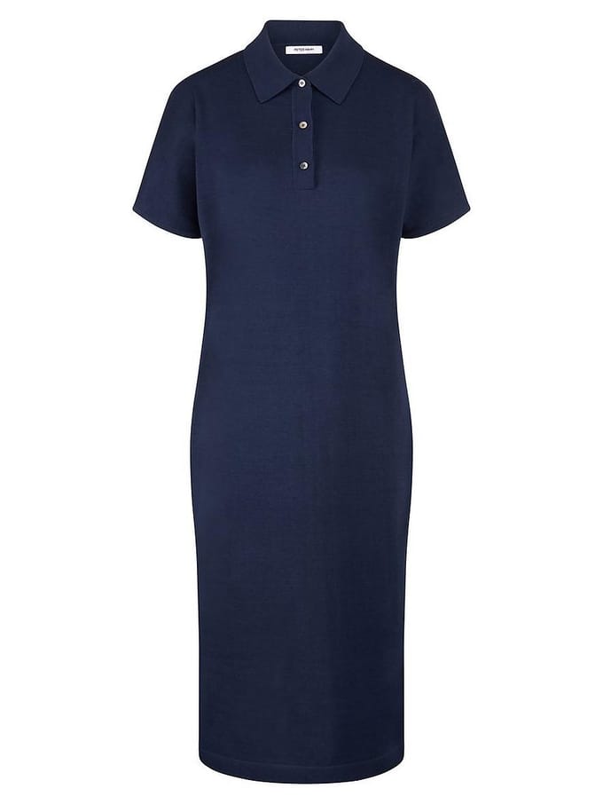 Tricotjurk polokraag Van Peter Hahn blauw