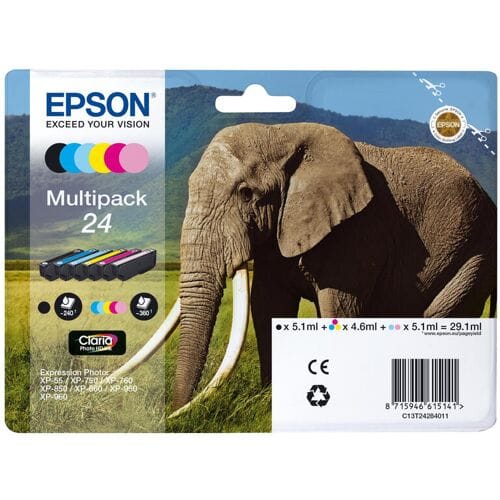 Epson Elephant multipack 6 kleuren 24 Claria Photo HD-inkt