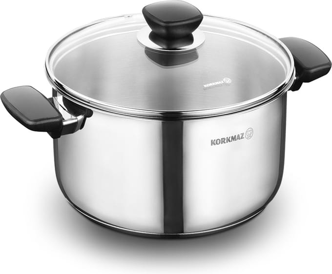 Korkmaz Kappa - Soeppan - Rvs - 2.3 Liter - Zwart - 18X9CM