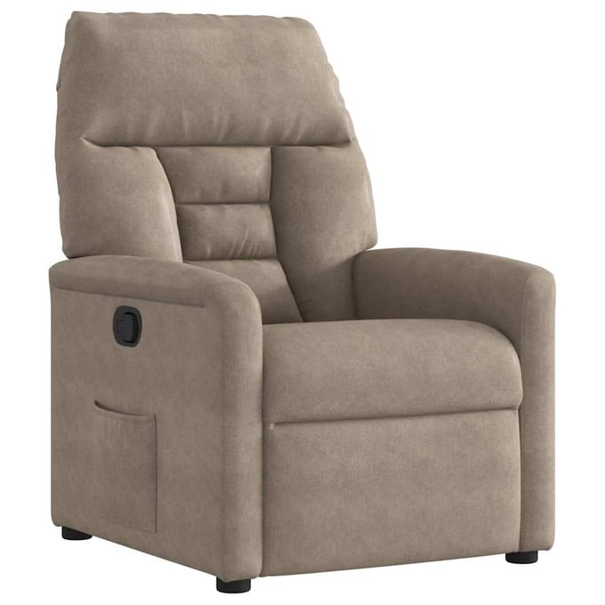 vidaXL - Fauteuil - verstelbaar - microvezelstof - taupe