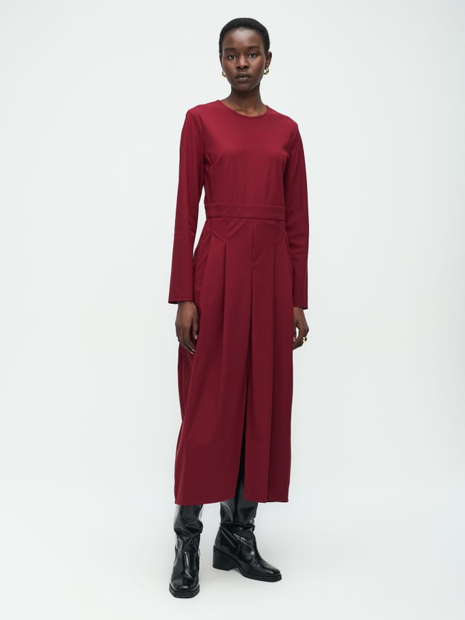 Jackie Dress/LS Technical Jersey | Amaranto - Amaranto / S