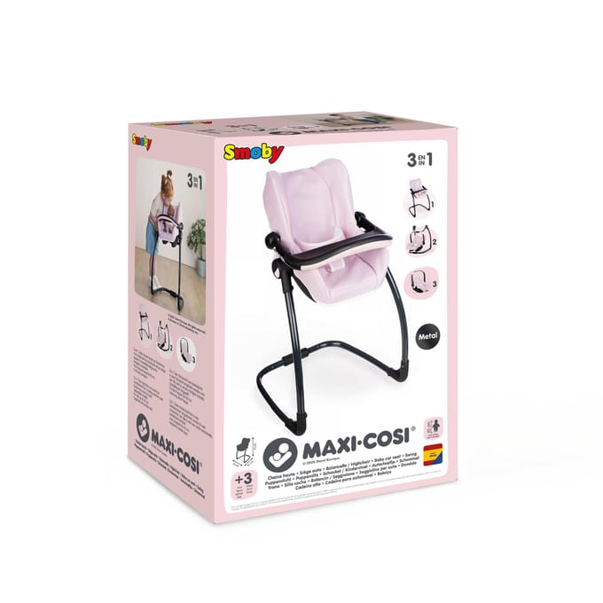 Smoby Eetstoel Maxi Cosi Quinny roze 3-in-1 Poppen toebehoren