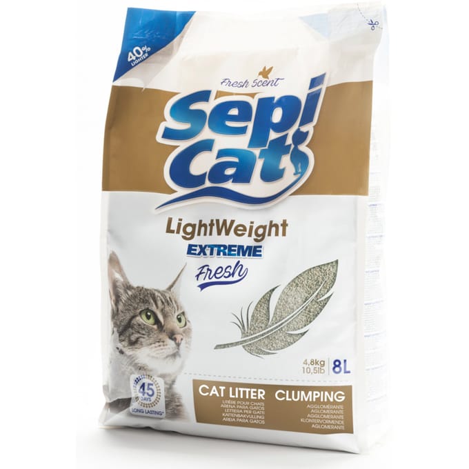 8l Sepicat LightWeight Extreme Fresh Kattenbakvulling