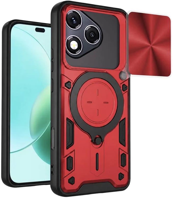 Hoesje geschikt voor HONOR 400 Lite - Techsuit CamGuard Pro Back Cover - Rood
