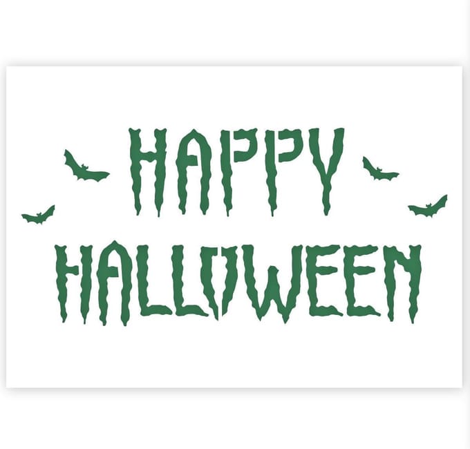 QBIX Happy Halloween Sjabloon - A3 Formaat - Kunststof - Stencil