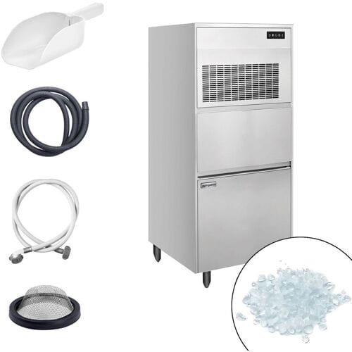GGM Gastro Flockeneisbereiter - 135 kg/ 24 h Zilver