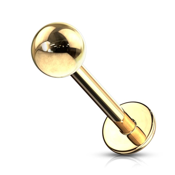 Piercing chirurgisch staal basis rond extern schroefdraad 1.2x8x3 - goud - LMPiercings