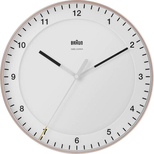 Braun 67110 Wandklok Zendergestuurd 330 mm Pink, Wit