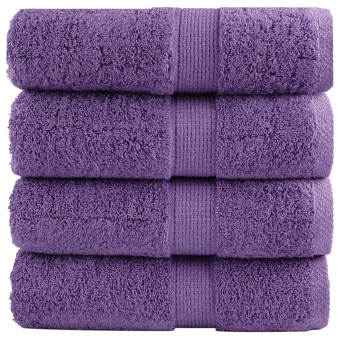 vidaXL - Gastendoekjes - SOLUND - 4 - st - 600 - g/m² - 30x50 - cm - paars
