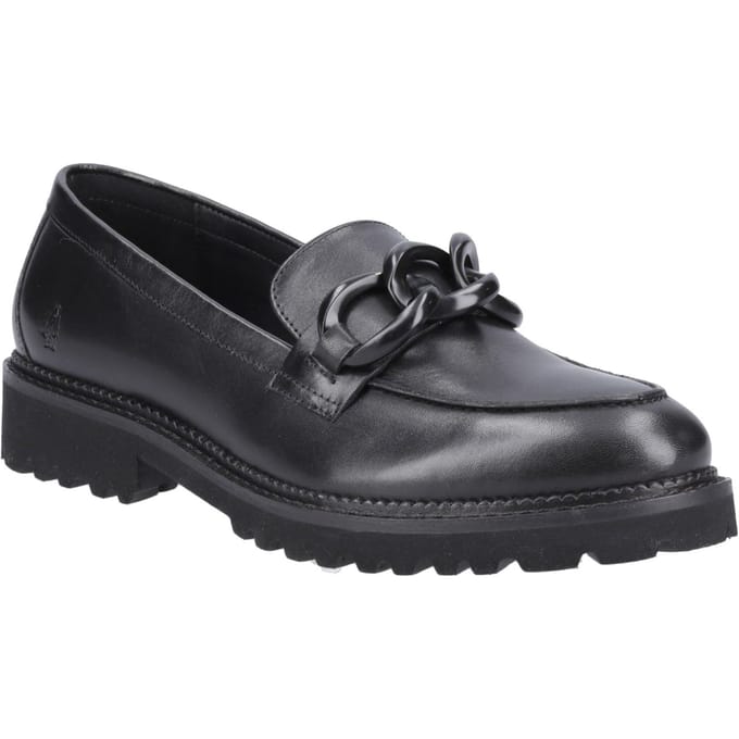 Hush Puppies Gianna Leer Vrouwen Zwarte Loafers