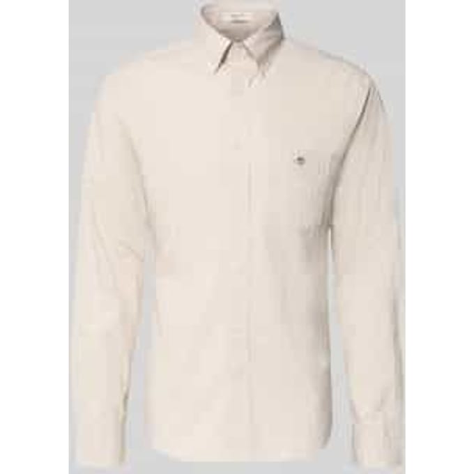 Slim fit vrijetijdsoverhemd met gestikt logo