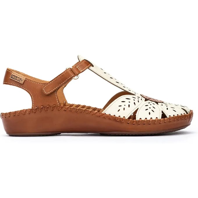 Pikolinos Sandaal P Vallarta 655 0841C1 Nata Wit Cognac Combi
