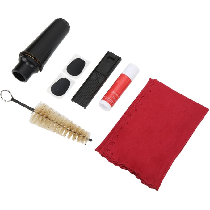 Kit d'embouchure pour saxophone alto Embouchures de saxophone standard avec coussinet de dents brosse black