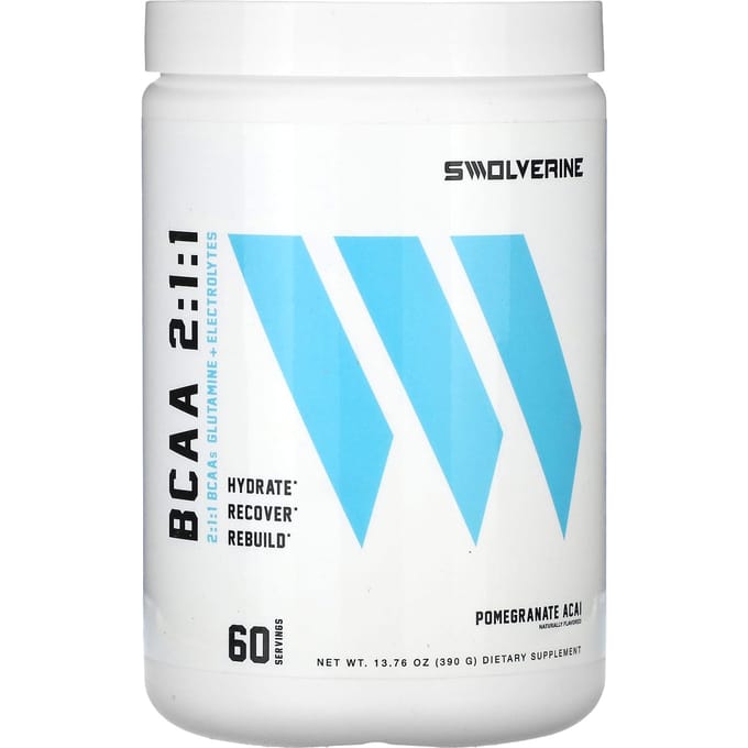 Swolverine, BCAA 2:1:1, Granaatappel Acai, 13.76 oz (390 gr)