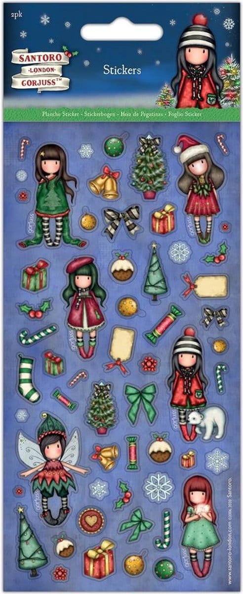 Sticker Set (2pk)- Santoro - Chrismas