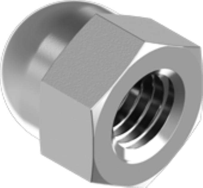 RVS zeskant dopmoer A2 M5 per 10 stuks