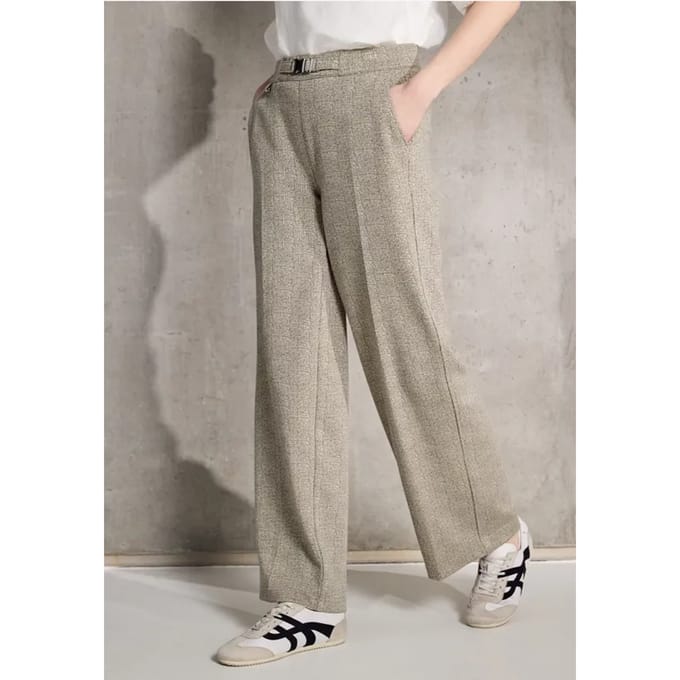 Broek met gedessineerde Wide Legs
