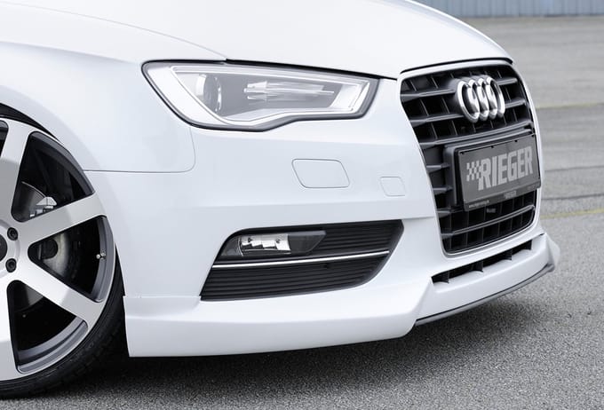 RIEGER - PERFORMANCE FRONT SPLITTER LIP - AUDI A3 8V PRE FACELIFT - MATTE BLACK