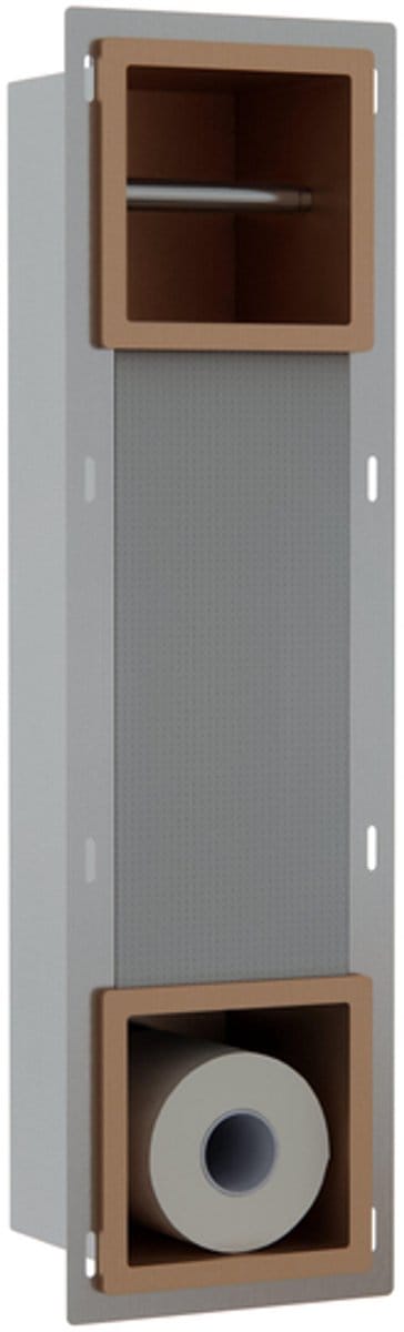 FugaFlow Eccelente Acces Inbouw Reserve- en toiletrolhouder - Geborsteld koper PVD (Koper)