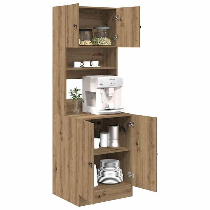 vidaXL - Keukenbuffet - Artisan - Eiken - 60 - x - 50 - x - 180 - cm