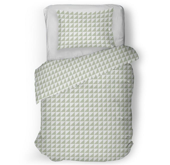 Snoozing Irina Dekbedovertrek - Eenpersoons - 140x200/220 cm - Green