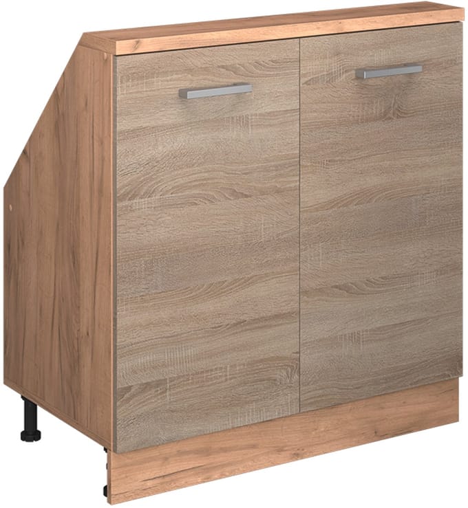 Vicco Rion Kast voor schuine wand – met 2 deuren Sonoma/Goudkraft eik
