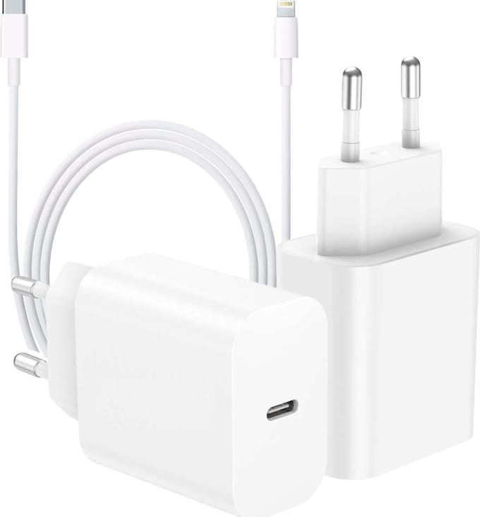 20w Power Adapter set geschikt voor iPhone 14 / 13 / 12 / 11 - Lightning naar usb C kabel - 2 meter - Oplader geschikt voor iPhone