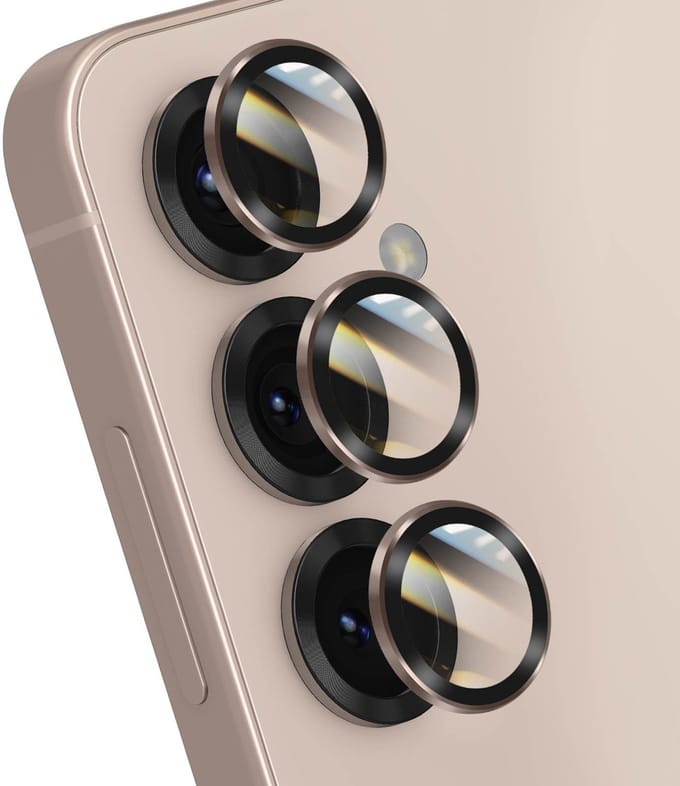 Forcell, Lens Protector geschikt voor Galaxy S24 / S25 - Premium Series, Champagneroze