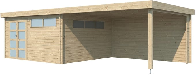 Woodlands Blokhut Modern met Overkapping 815 x 385 cm