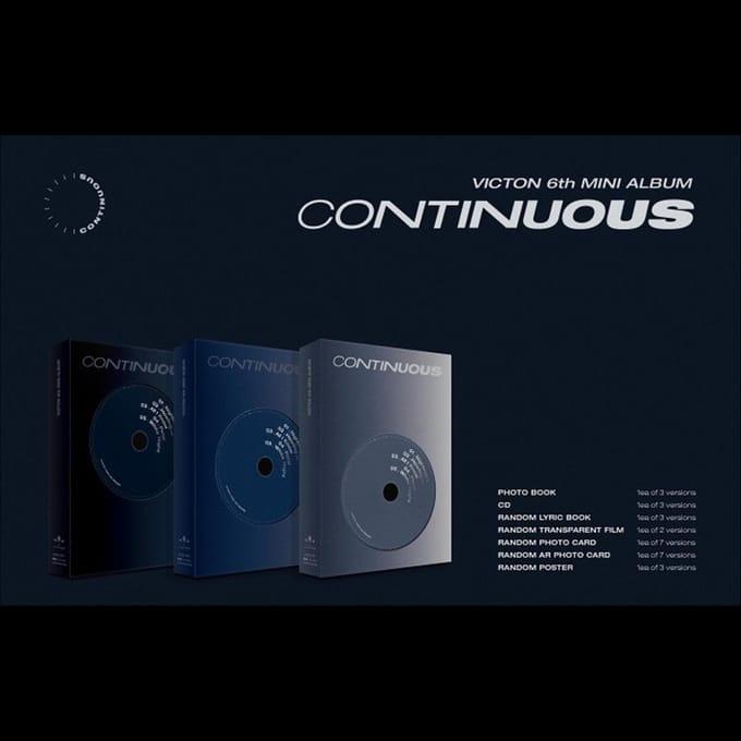 VICTON [CONTINUOUS] 6e Mini Album Random,No poster black