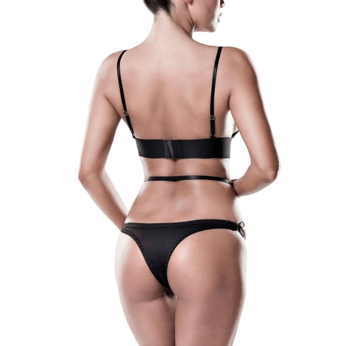 Erotisch lingerieset met bloemenkant, 2 -delig.