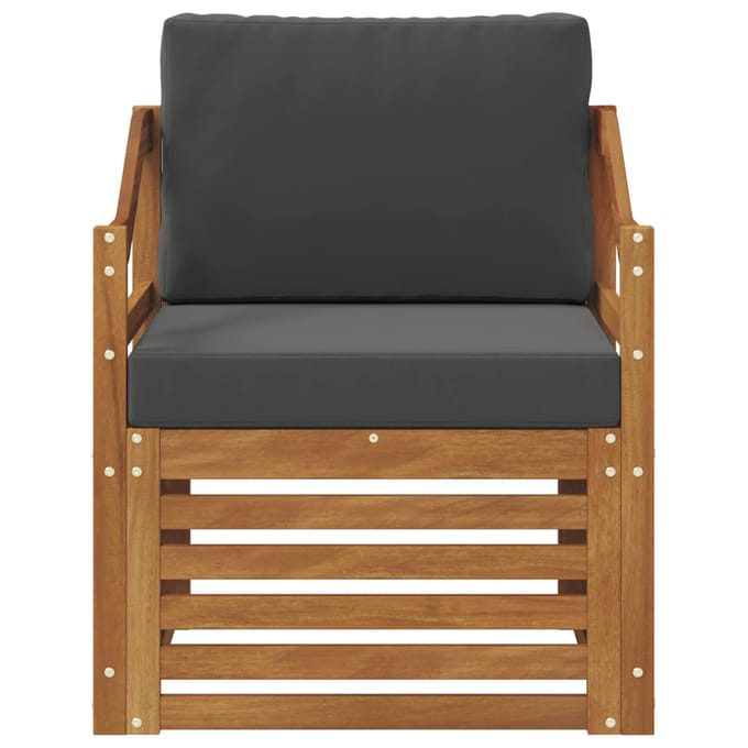 vidaXL - Buiten - bank - set - Massief - Acacia - Hout - en - Polyester