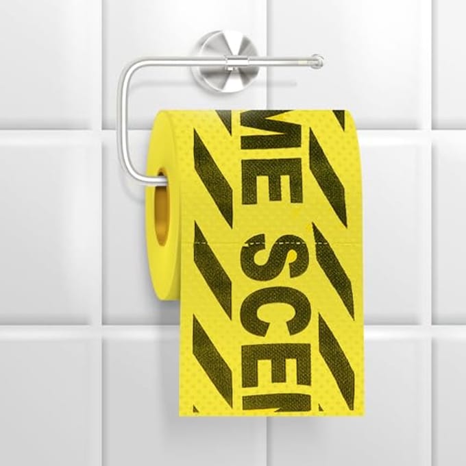 Grappig ontwerp toiletpapier met versperringslint