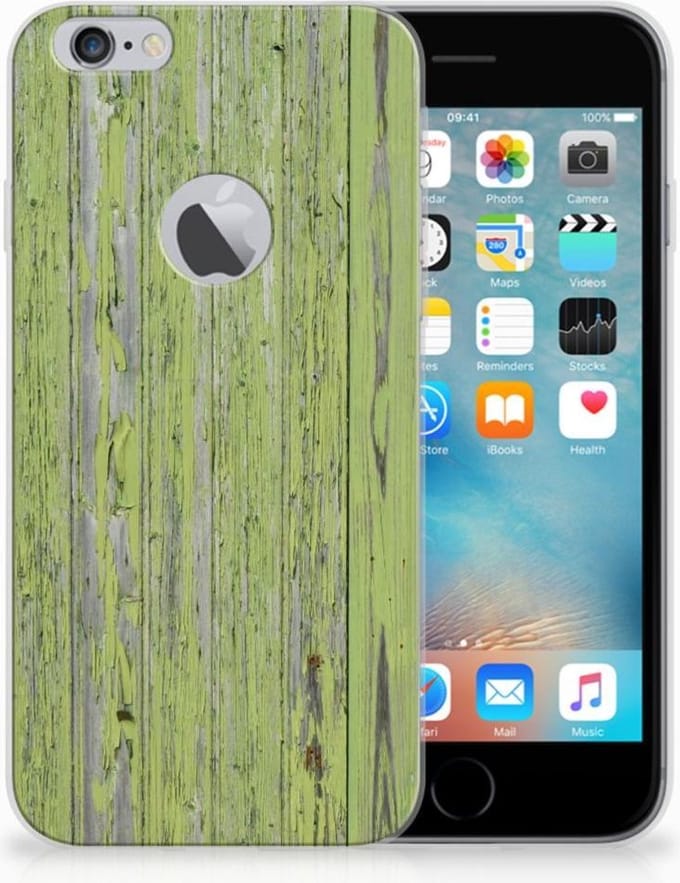 Apple iPhone 6 Plus | 6s Plus Bumper Hoesje Green Wood