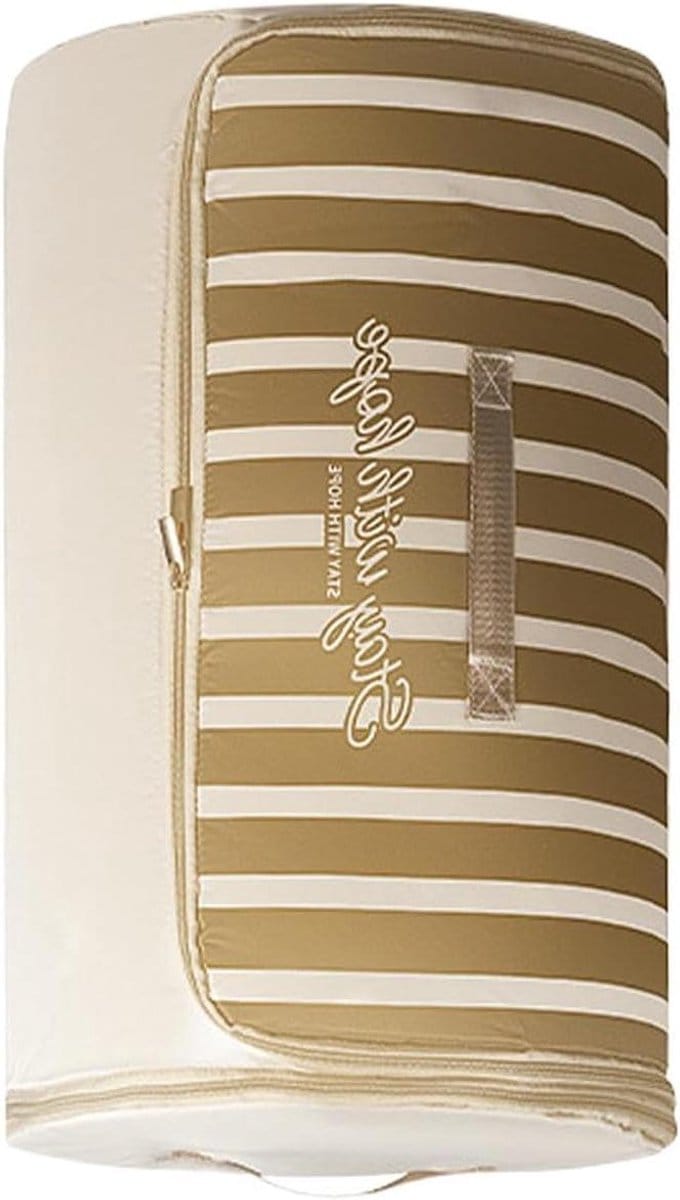 Opbergzakken Dekbedden - Kleding Organizer - Ruimte Besparen - Cilindrisch Ontwerp - M - Geel