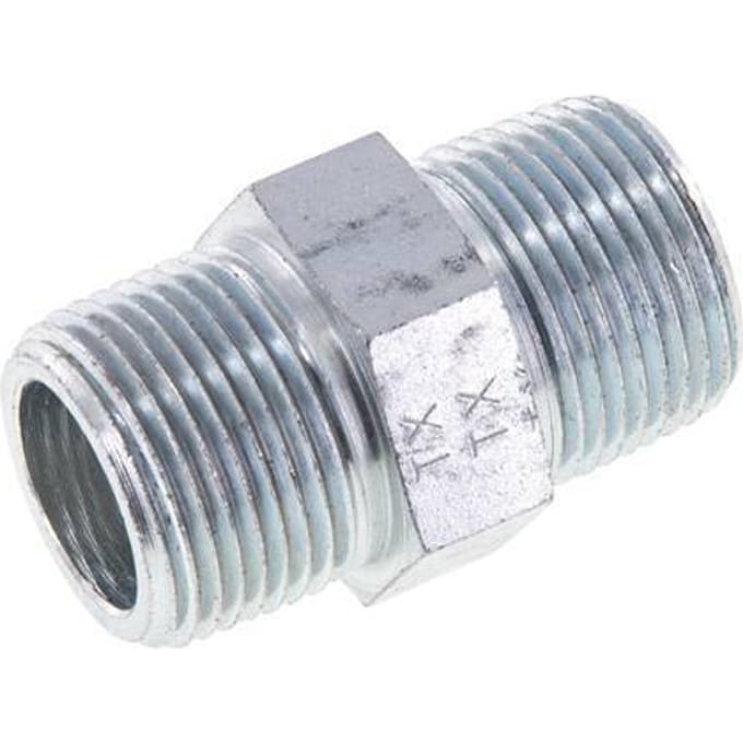 3/4'' NPT Verzinkt Stalen Borstnippel 170 Bar - Hydrauliek