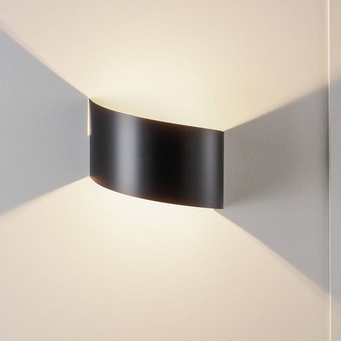EMIBIG LIGHTING Wandlamp Vero van gelakt staal, zwart