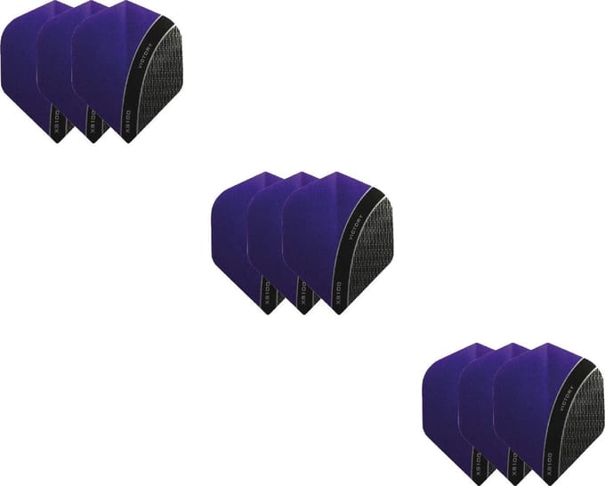 3 Sets (9 stuks) XS100 Curve flights Multipack - Paars