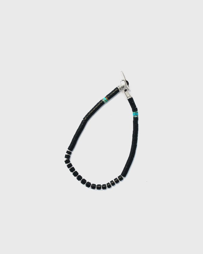 Silver heishi bracelet